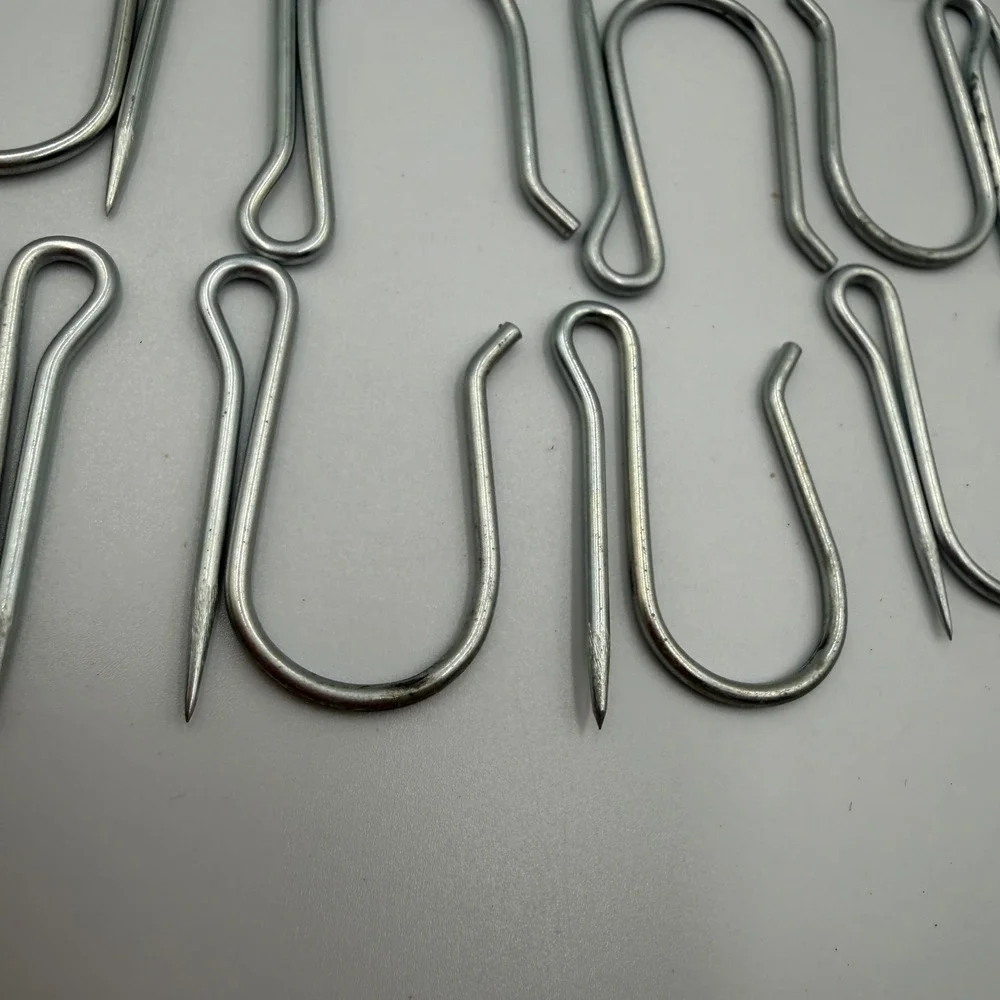Unbranded Drapery Pin Hooks Silver Metal 1.25 Inch Heavy Duty Pleat Curtain 30pc